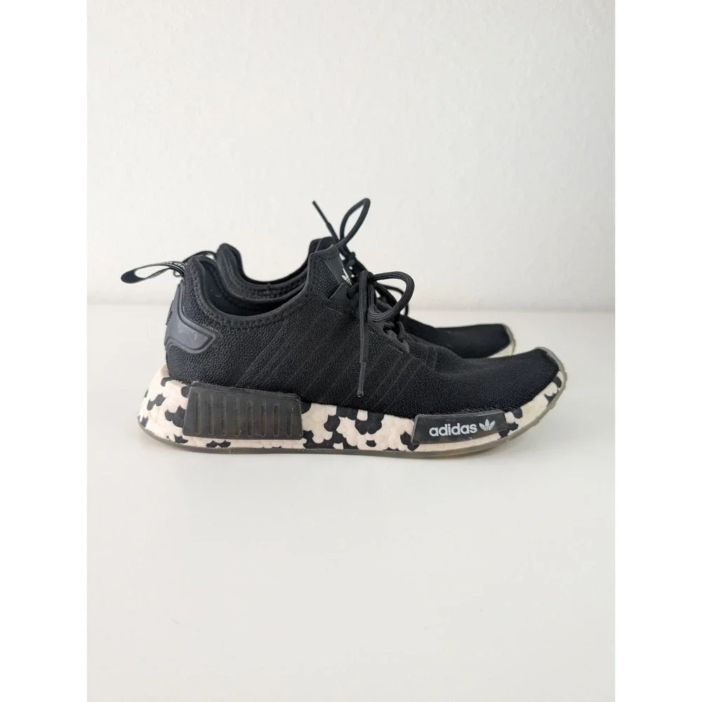 Adidas NMD R1 Sneakers Mens 6.5 Black Color Splash Running Shoes